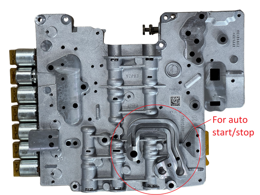 6R80 Valve Body with solenoids, rebuilt and tested, 2017-Up, for auto start/stop