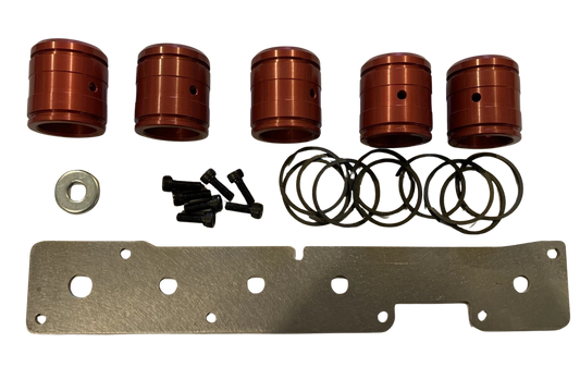 ACCUMULATOR PISTON, 5 PACK, WITH HD SUPPORT PLATE AND BOLTS