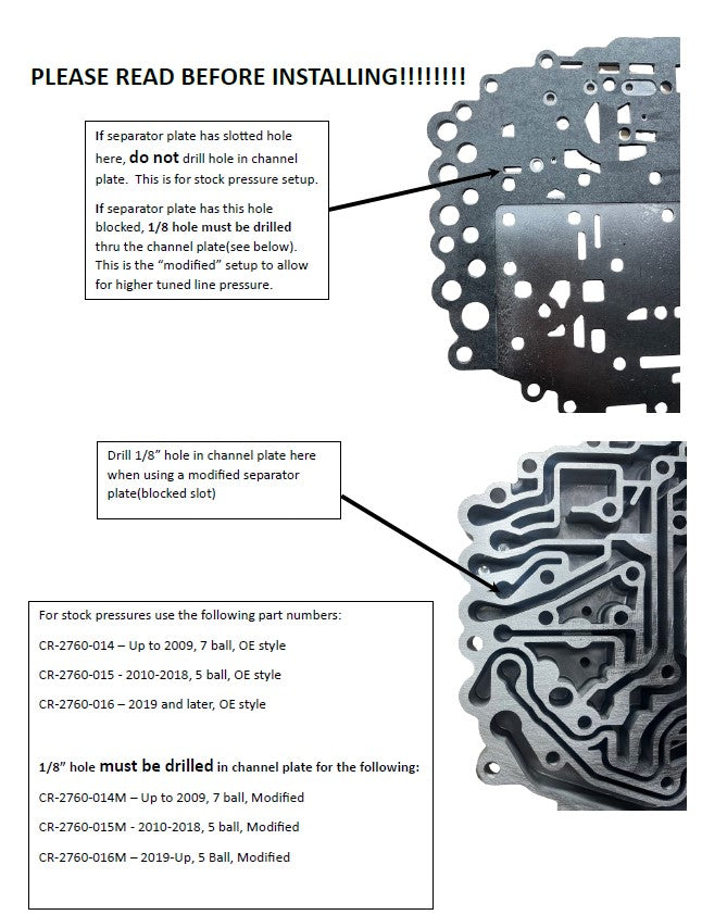 RFE SEPERATOR PLATE WITH GASKETS, 2019-UP